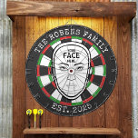 Your Face Here Dartboard<br><div class="desc">A dartboard is a popular recreational and competitive game that provides hours of fun for players of all ages and skill levels. Typically made from sisal fibers, cork, or electronic components, dartboards are designed to withstand the impact of darts while offering precise scoring zones. Standard dartboards feature a circular design...</div>