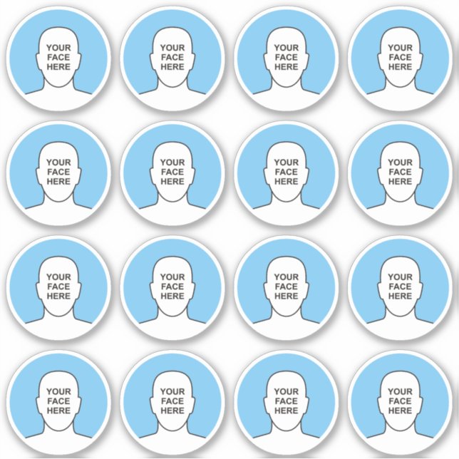 Your Face in Circle Sticker Set (Front)