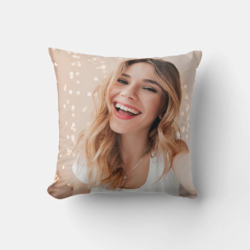 Your face on a birthday personalised throw pillow