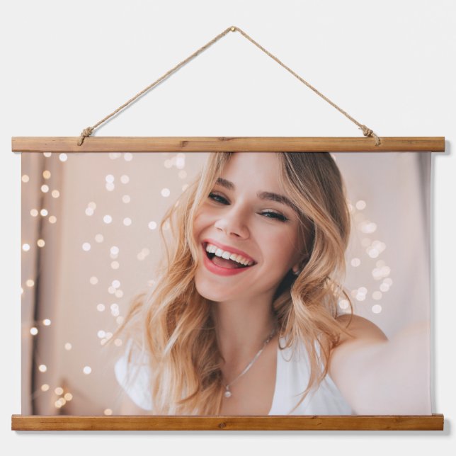 Your face on a birthday personalized hanging tapestry (Front)