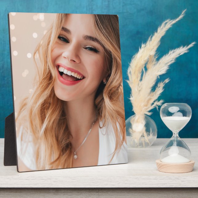 Your face on a birthday personalized plaque (Side)