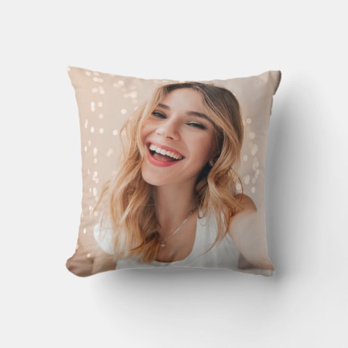 Your face on a birthday throw pillow