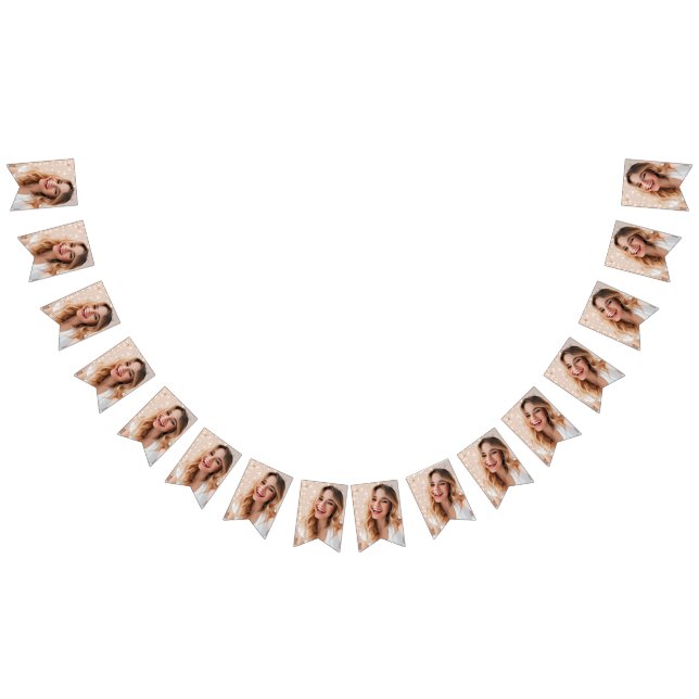 Your face on a personalized graduation bunting flags (All)