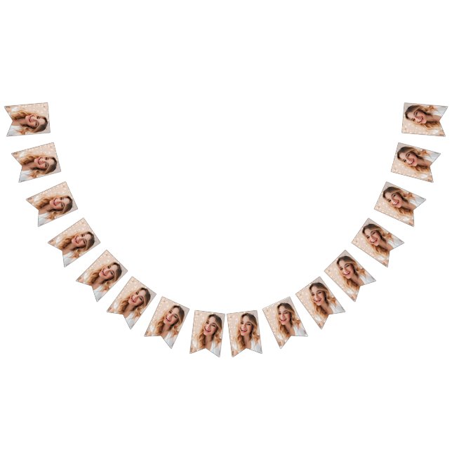 Your face on a personalized welcome home party bunting flags (All)