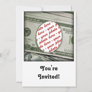 Your Face on the $100 Bill! Add-A-Photo Invitation