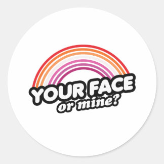 Your Face or Mine Classic Round Sticker