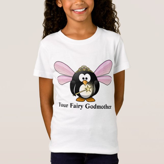 Your Fairy Godmother Cartoon Penguin Fairy T-Shirt (Front)