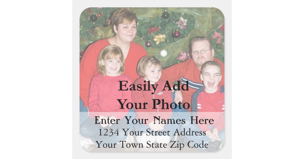 Your Family Christmas Photo Return Address Label Zazzle Com