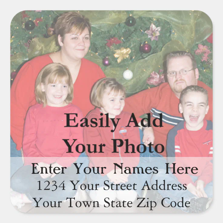 Your Family Christmas Photo Return Address Label | Zazzle