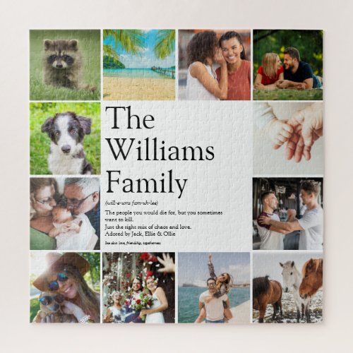Your Family Definition 12 Photo Fun Jigsaw Puzzle