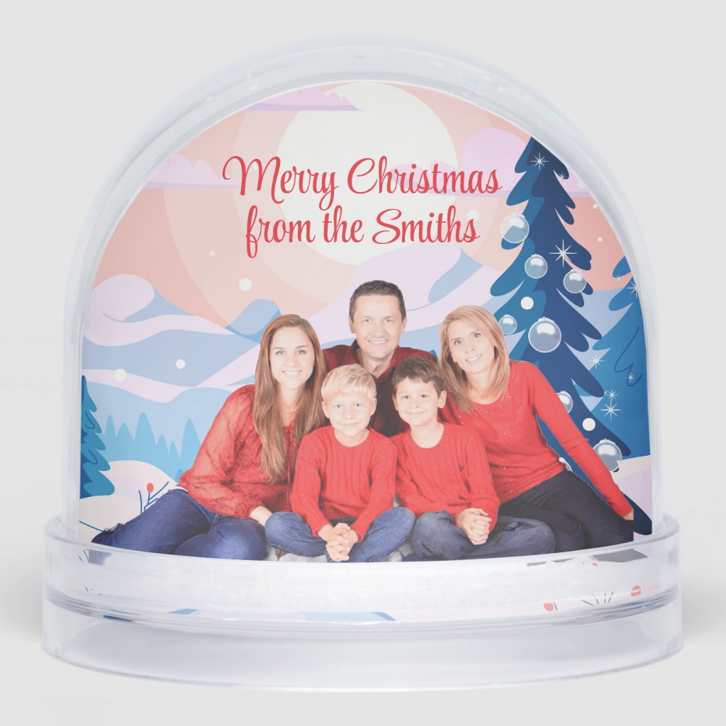 Your Family in a Christmas Landscape Greetings