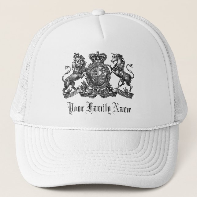 Your Family Name Customizable Crest Baseball Cap (Front)
