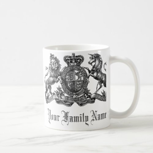 Your Family Name Customizable Crest Coffee Mug