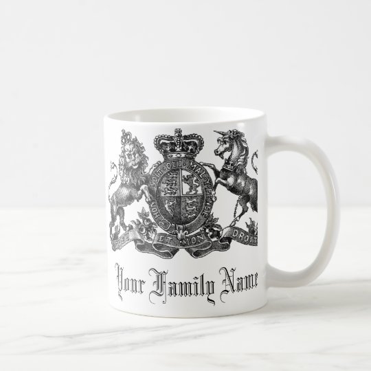 Your Family Name Customizable Crest Coffee Mug