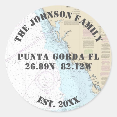 Your Family Name Florida Nautical Envelope Seals