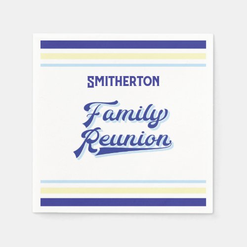 Your Family Name Monogrammed Reunion Napkins