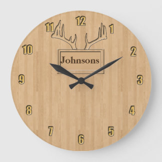 Your family name personalized large clock