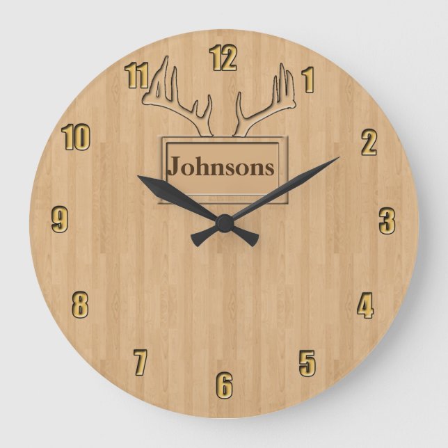 Your family name personalized large clock (Front)