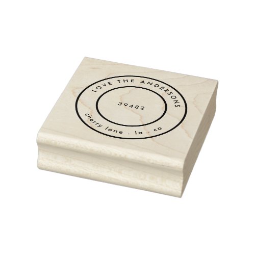 Your Family Name Return Address Rubber Stamp
