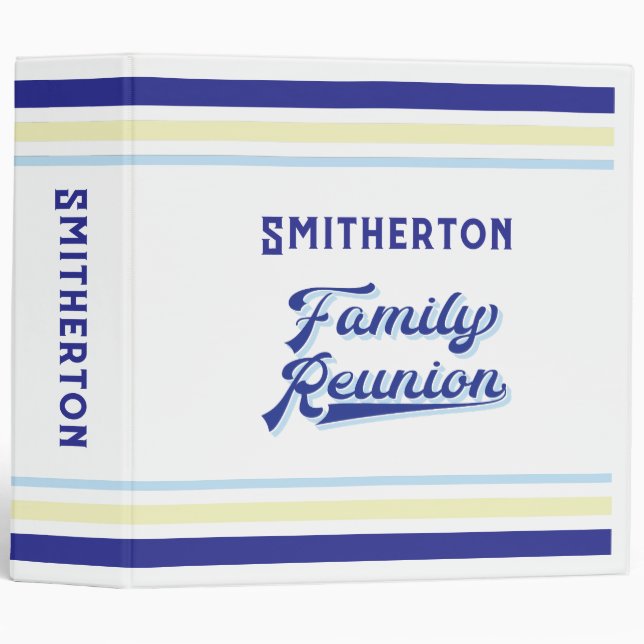 Your Family Name Reunion Planner 3 Ring Binder (Front/Spine)