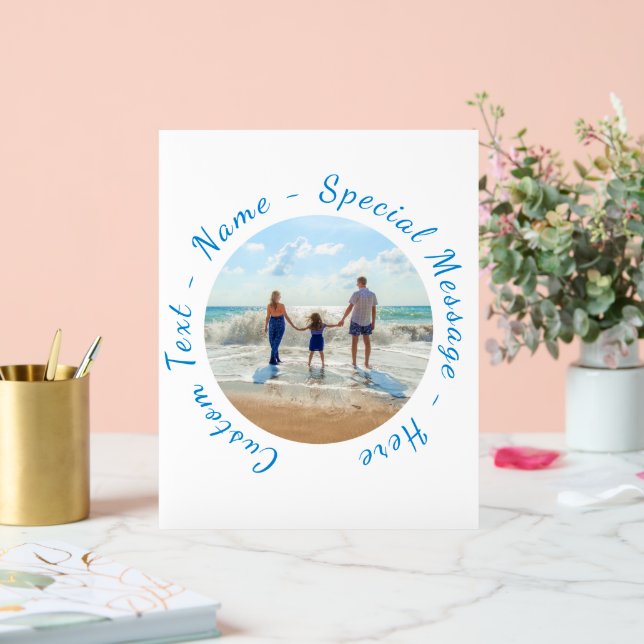 Your Family Photo and Custom Text Personalized Acrylic Sign (Wedding)