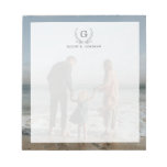 Your Family Photo Backdrop | Custom Monogram Notepad