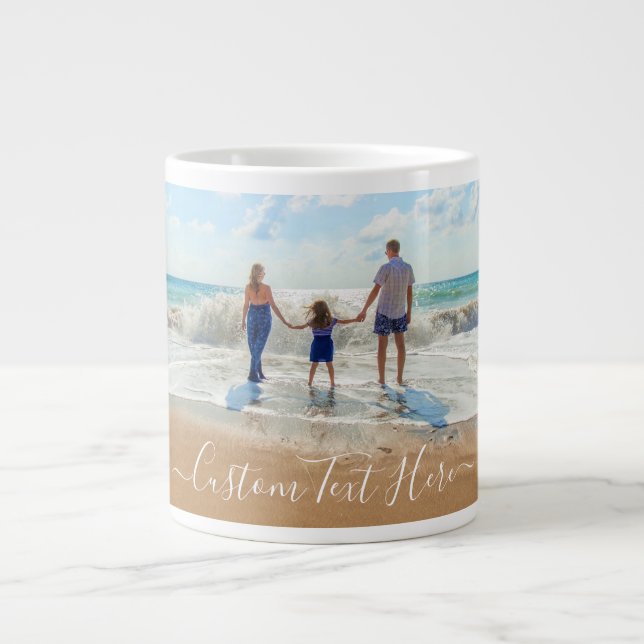 Your Family Photo Coffee Mug Gift with Custom Text (Front)