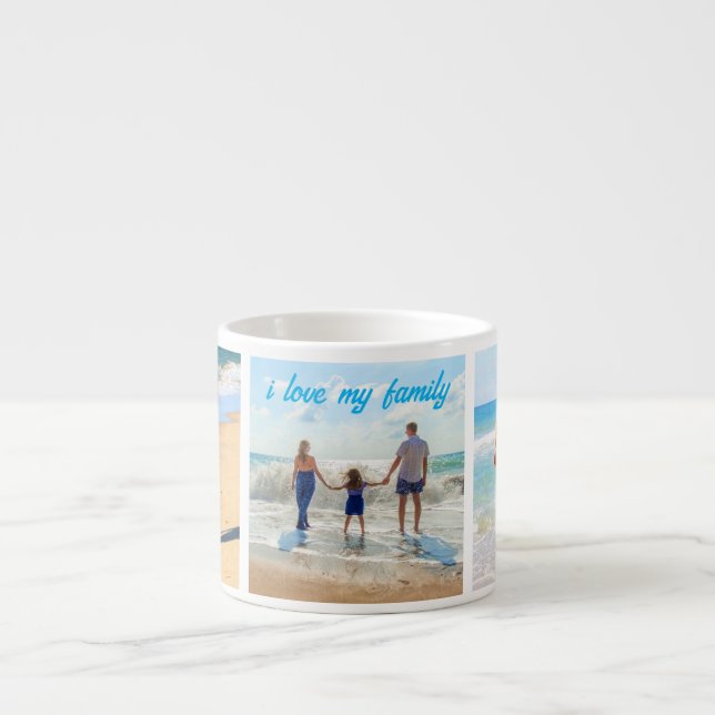 Your Family Photo Collage Espresso Cup Gift (Front)