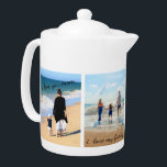 Your Family Photo Collage Teapot Gift Custom Text<br><div class="desc">Teapots with Custom Photo Collage Family Love Personalized Text - Mother / Father / Kids / Parents / Couple - Modern Custom Photos Unique Your Own Design - Special Family / Friends or Personal Teapot Gift - Add Your Photos / or Text ! Choose Fonts / Size / Color !...</div>