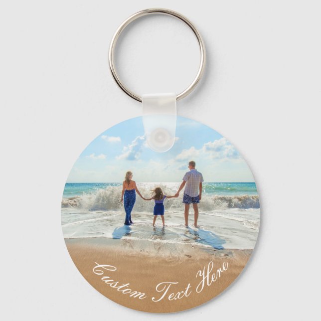 Your Family Photo Keychain with Custom Text (Back)