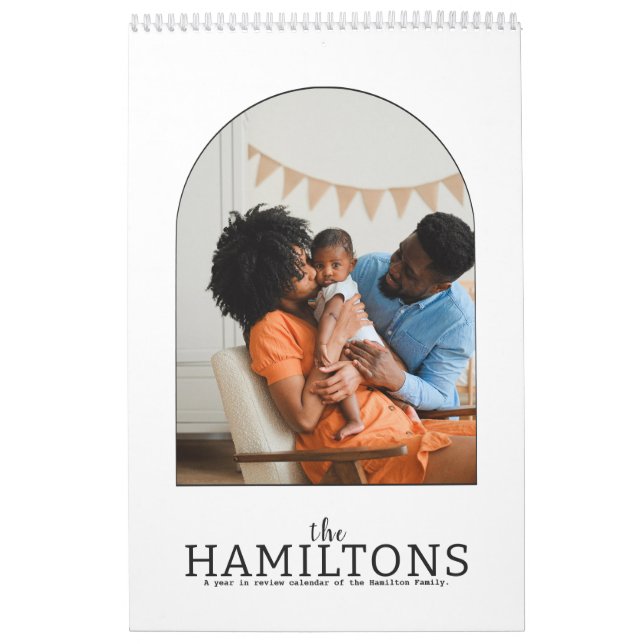 Your Family Photo Month By Month Personalized Cale Calendar (Cover)