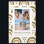 Your Family Photo Month By Month Personalized Calendar<br><div class="desc">Add your own family photographs or art - your own unique calendar - simply upload your own photos or artwork and make a one of a kind personalized wall calendar from Ricaso. Designed with a fun rainbow pattern cover background.</div>