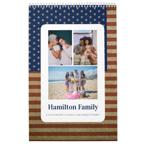 Your Family Photo Month By Month Personalized Calendar