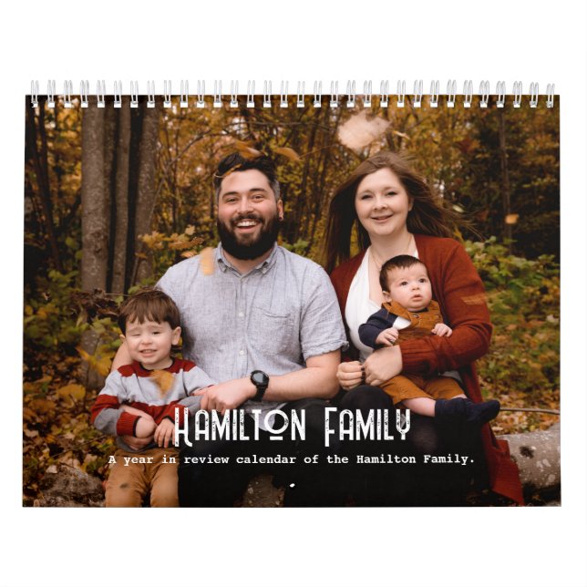 Your Family Photo Month By Month Personalized Calendar (Cover)