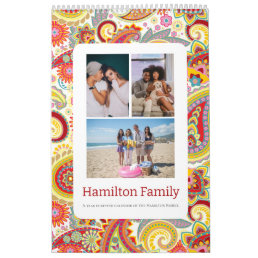Your Family Photo Month By Month Personalized Calendar