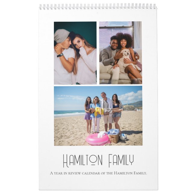 Your Family Photo Month By Month Personalized Calendar (Cover)