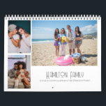 Your Family Photo Month By Month Personalized Calendar<br><div class="desc">Add your own family photographs or art - your own unique calendar - simply upload your own photos or artwork and make a one of a kind personalized wall calendar from Ricaso.</div>