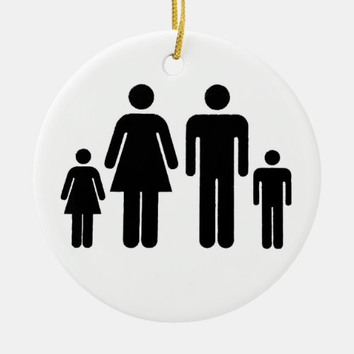 Your Family Photo On A  Ceramic Ornament