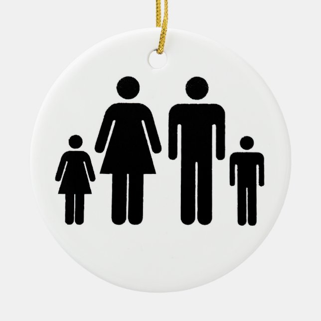 Your Family Photo On A  Ceramic Ornament (Front)