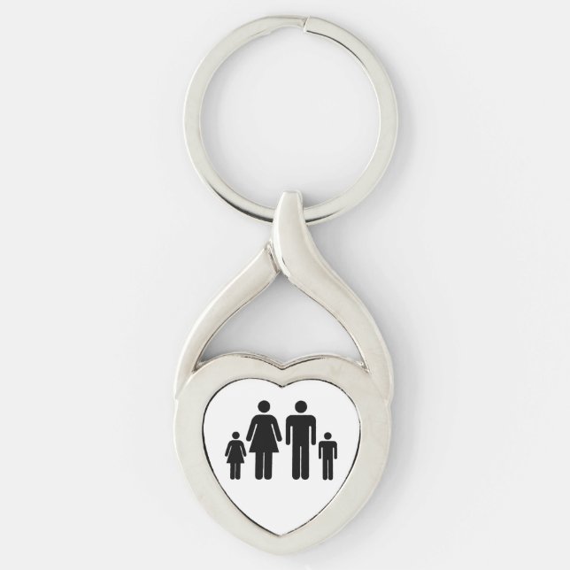 Your Family Photo On A  Keychain (Front)