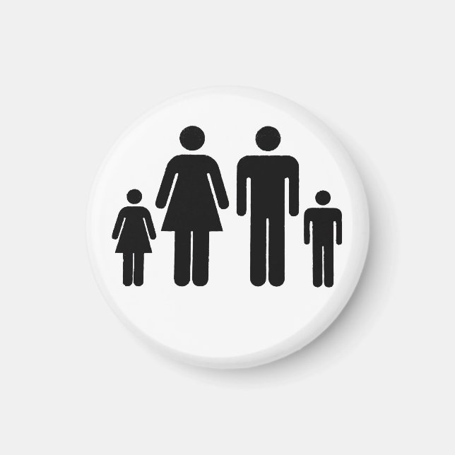 Your Family Photo On A  Magnet (Front)