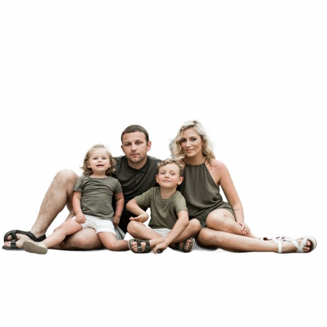 Your Family Photo Sculpture Cutout  (Front)