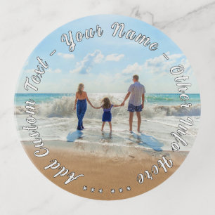 Your Family Photo Trinket Tray Gift Custom Text