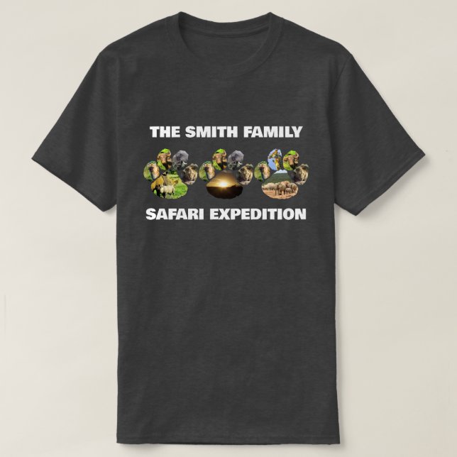 Your Family Safari Wildlife Pawprint Trio T-Shirt (Design Front)