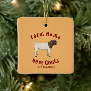 Your Farm Boer Goats Ceramic Ornament