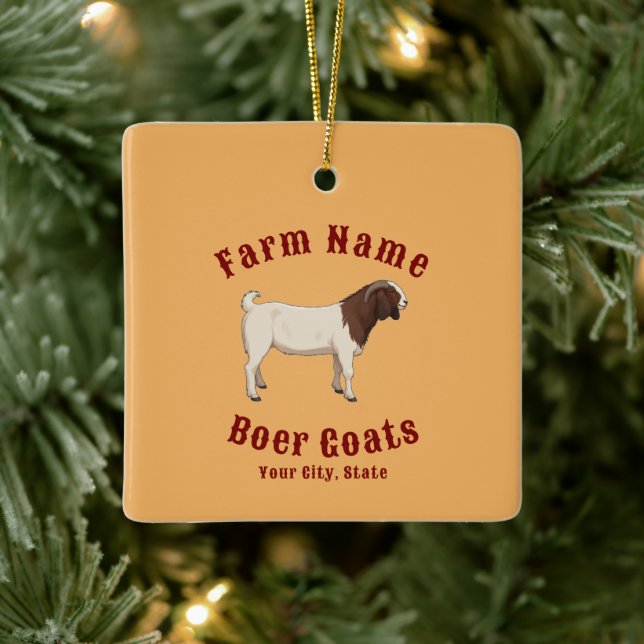 Your Farm Boer Goats Ceramic Ornament (Tree)