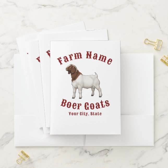 Your Farm Boer Goats Pocket Folder (In Situ)