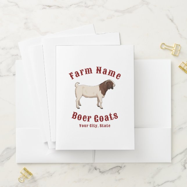 Your Farm Boer Goats Pocket Folder (In Situ)