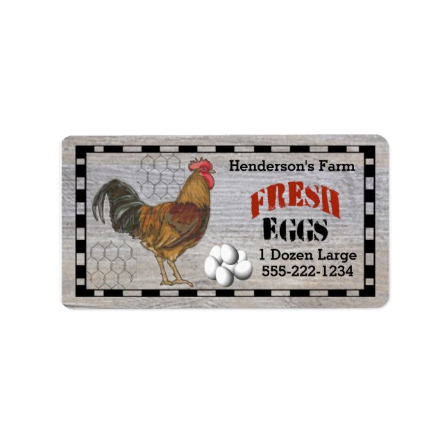 Your Farm Fresh Eggs Label (Front)