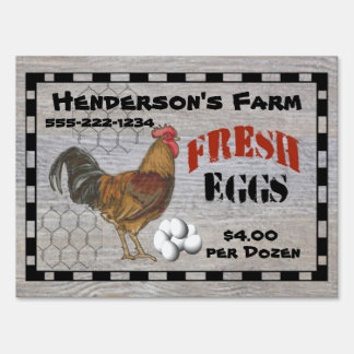 Your Farm Fresh Eggs Yard Sign